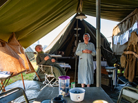 Because this month is the 80th Commemoration of the Waal River crossing during WWII, a WWII encampment is recreated on the bank of the river...