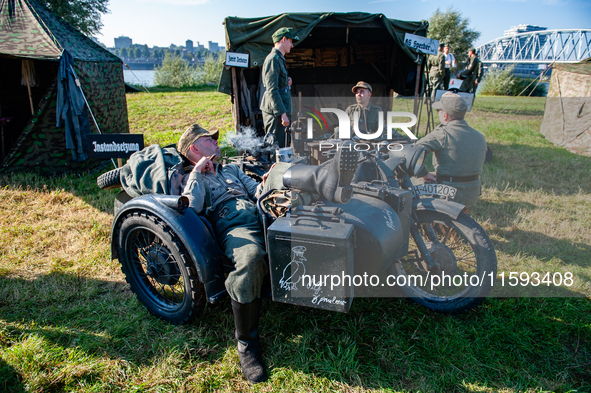 Because this month is the 80th Commemoration of the Waal River crossing during WWII, a WWII encampment is recreated on the bank of the river...