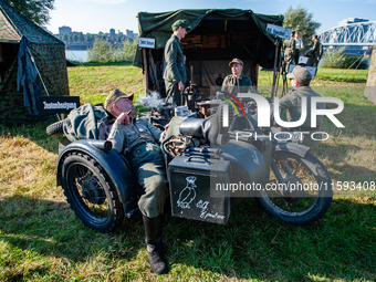 Because this month is the 80th Commemoration of the Waal River crossing during WWII, a WWII encampment is recreated on the bank of the river...