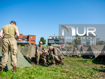 Because this month is the 80th Commemoration of the Waal River crossing during WWII, a WWII encampment is recreated on the bank of the river...