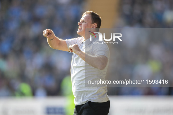 Leyton Orient manager Richie Wellens during the Sky Bet League 1 match between Stockport County and Leyton Orient at the Edgeley Park Stadiu...