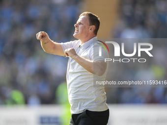 Leyton Orient manager Richie Wellens during the Sky Bet League 1 match between Stockport County and Leyton Orient at the Edgeley Park Stadiu...