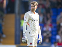 Zach Hemming #1 (GK) of Leyton Orient F.C. during the Sky Bet League 1 match between Stockport County and Leyton Orient at the Edgeley Park...