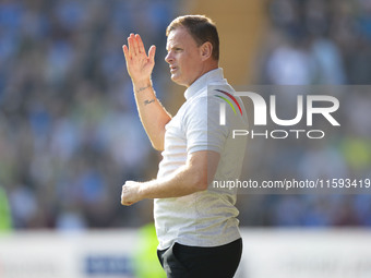 Leyton Orient manager Richie Wellens during the Sky Bet League 1 match between Stockport County and Leyton Orient at the Edgeley Park Stadiu...