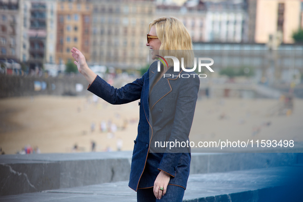 Cate Blanchett attends the photocall for the film Rumors, hours after receiving the Donostia award at the 72nd San Sebastian International F...