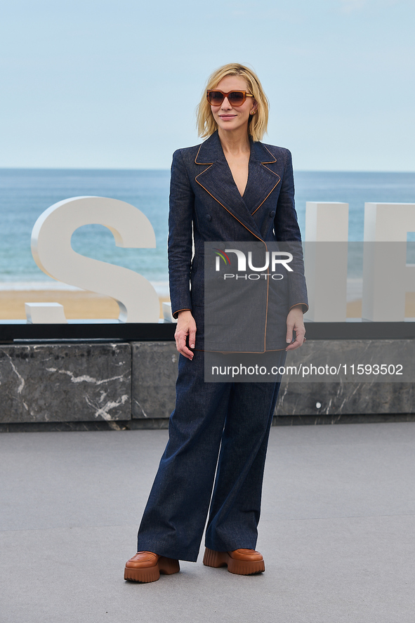 Cate Blanchett attends the photocall for the film Rumors, hours after receiving the Donostia award at the 72nd San Sebastian International F...