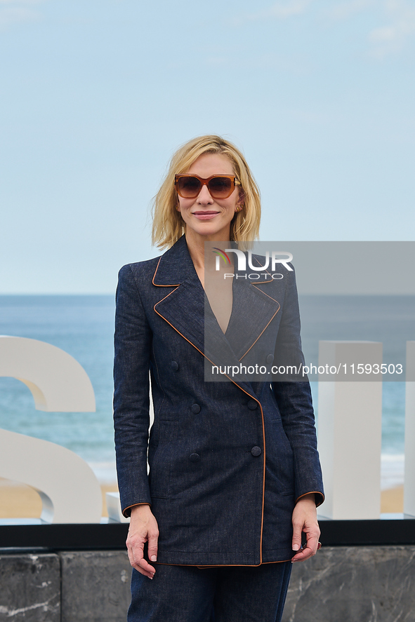 Cate Blanchett attends the photocall for the film Rumors, hours after receiving the Donostia award at the 72nd San Sebastian International F...