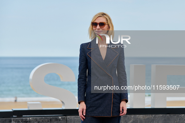 Cate Blanchett attends the photocall for the film Rumors, hours after receiving the Donostia award at the 72nd San Sebastian International F...