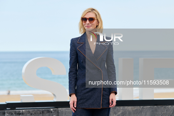 Cate Blanchett attends the photocall for the film Rumors, hours after receiving the Donostia award at the 72nd San Sebastian International F...