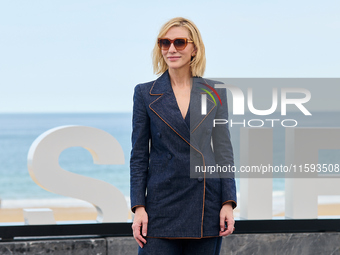 Cate Blanchett attends the photocall for the film Rumors, hours after receiving the Donostia award at the 72nd San Sebastian International F...