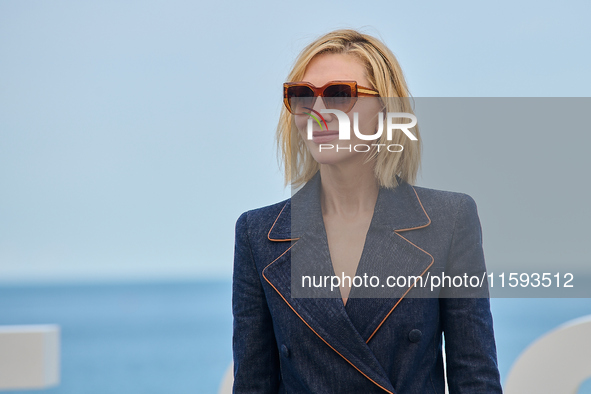 Cate Blanchett attends the photocall for the film Rumors, hours after receiving the Donostia award at the 72nd San Sebastian International F...