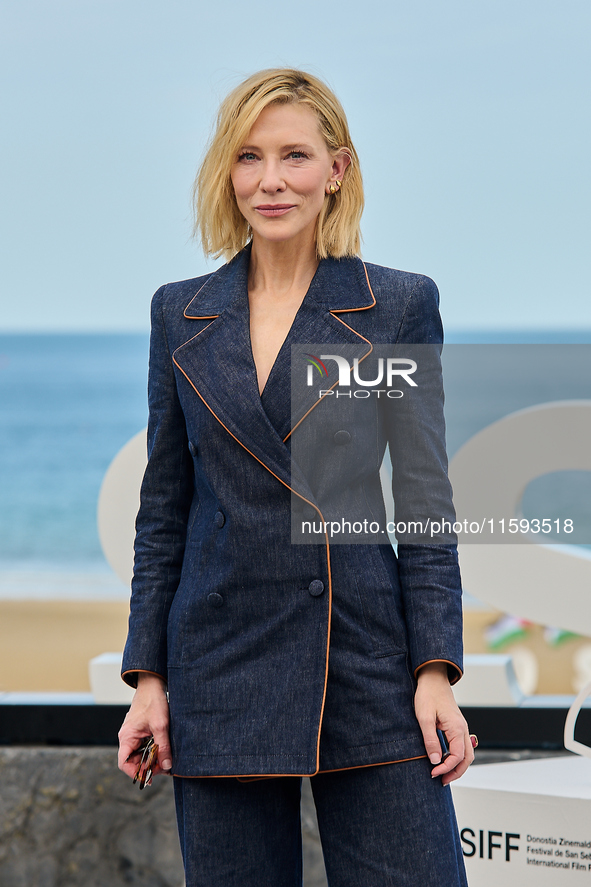 Cate Blanchett attends the photocall for the film Rumors, hours after receiving the Donostia award at the 72nd San Sebastian International F...