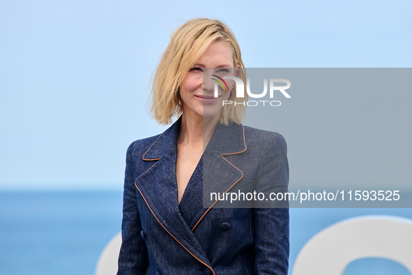 Cate Blanchett attends the photocall for the film Rumors, hours after receiving the Donostia award at the 72nd San Sebastian International F...