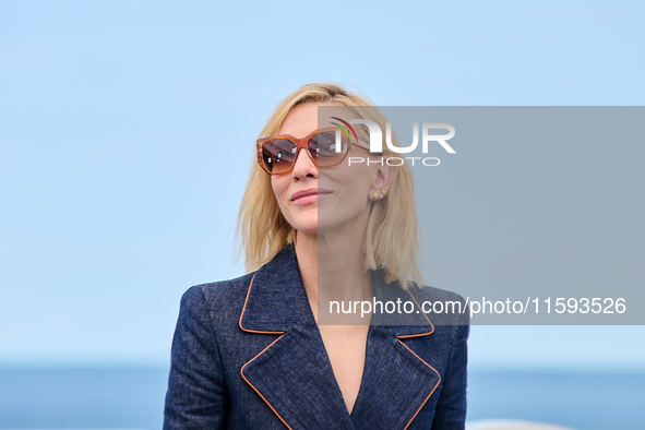 Cate Blanchett attends the photocall for the film Rumors, hours after receiving the Donostia award at the 72nd San Sebastian International F...