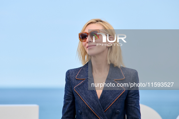 Cate Blanchett attends the photocall for the film Rumors, hours after receiving the Donostia award at the 72nd San Sebastian International F...