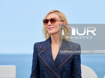 Cate Blanchett attends the photocall for the film Rumors, hours after receiving the Donostia award at the 72nd San Sebastian International F...