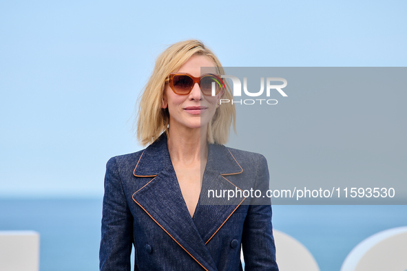 Cate Blanchett attends the photocall for the film Rumors, hours after receiving the Donostia award at the 72nd San Sebastian International F...