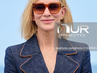 Cate Blanchett attends the photocall for the film Rumors, hours after receiving the Donostia award at the 72nd San Sebastian International F...