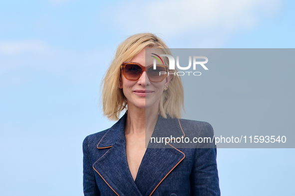 Cate Blanchett attends the photocall for the film Rumors, hours after receiving the Donostia award at the 72nd San Sebastian International F...