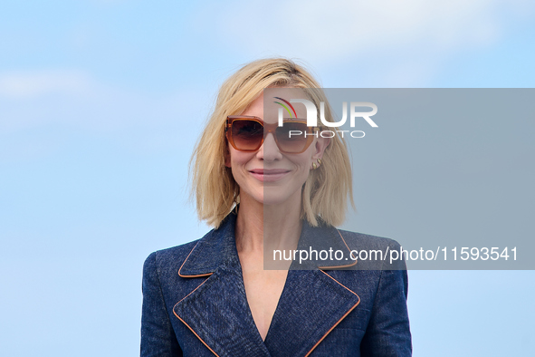 Cate Blanchett attends the photocall for the film Rumors, hours after receiving the Donostia award at the 72nd San Sebastian International F...