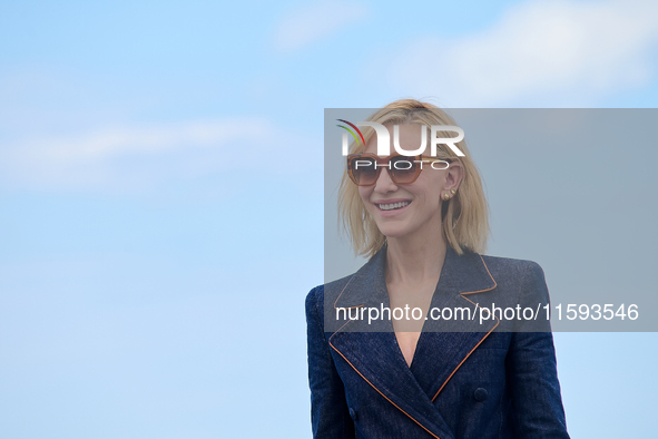 Cate Blanchett attends the photocall for the film Rumors, hours after receiving the Donostia award at the 72nd San Sebastian International F...