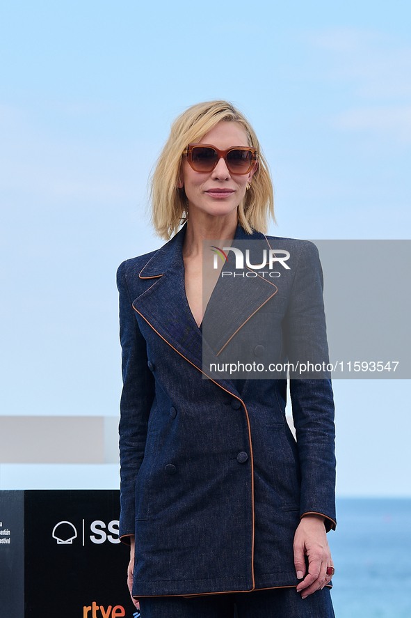 Cate Blanchett attends the photocall for the film Rumors, hours after receiving the Donostia award at the 72nd San Sebastian International F...