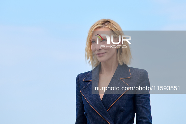 Cate Blanchett attends the photocall for the film Rumors, hours after receiving the Donostia award at the 72nd San Sebastian International F...