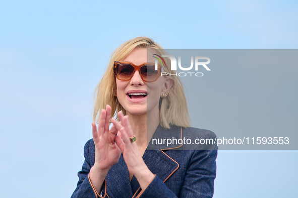 Cate Blanchett attends the photocall for the film Rumors, hours after receiving the Donostia award at the 72nd San Sebastian International F...