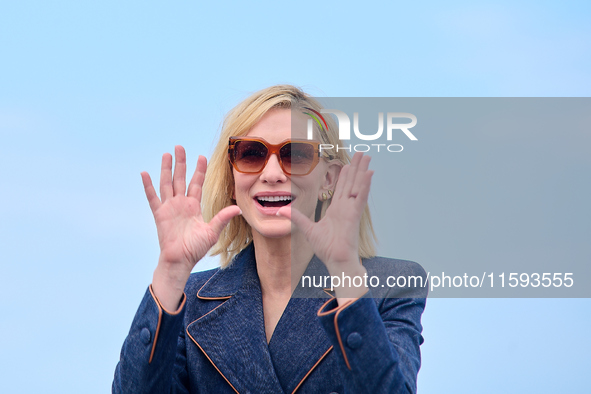 Cate Blanchett attends the photocall for the film Rumors, hours after receiving the Donostia award at the 72nd San Sebastian International F...