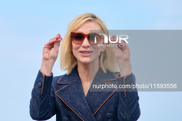 Cate Blanchett attends the photocall for the film Rumors, hours after receiving the Donostia award at the 72nd San Sebastian International F...