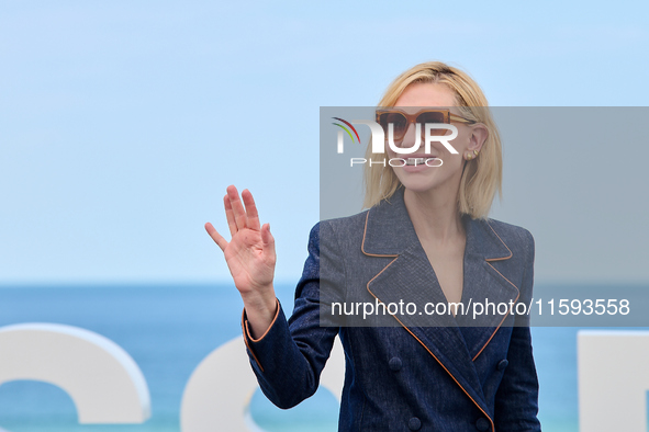 Cate Blanchett attends the photocall for the film Rumors, hours after receiving the Donostia award at the 72nd San Sebastian International F...