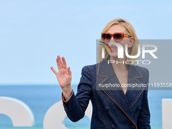 Cate Blanchett attends the photocall for the film Rumors, hours after receiving the Donostia award at the 72nd San Sebastian International F...