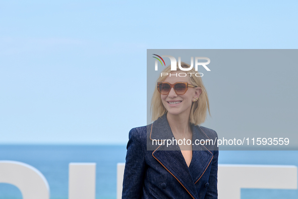 Cate Blanchett attends the photocall for the film Rumors, hours after receiving the Donostia award at the 72nd San Sebastian International F...