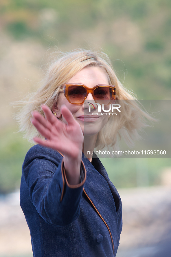 Cate Blanchett attends the photocall for the film Rumors, hours after receiving the Donostia award at the 72nd San Sebastian International F...