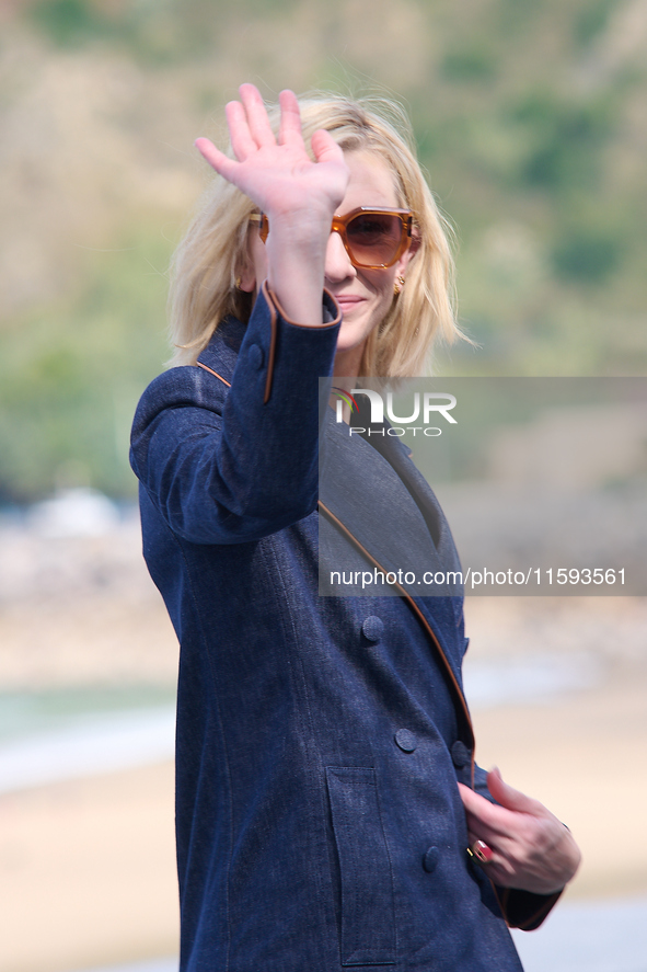 Cate Blanchett attends the photocall for the film Rumors, hours after receiving the Donostia award at the 72nd San Sebastian International F...