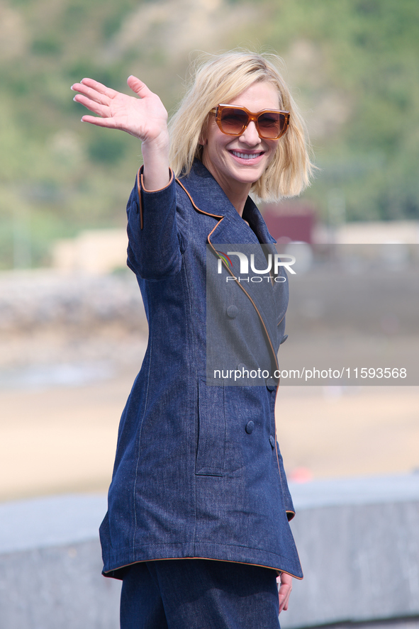 Cate Blanchett attends the photocall for the film Rumors, hours after receiving the Donostia award at the 72nd San Sebastian International F...