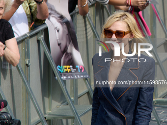 Cate Blanchett attends the photocall for the film Rumors, hours after receiving the Donostia award at the 72nd San Sebastian International F...