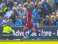 Ethan Galbraith #22 of Leyton Orient F.C. celebrates his goal during the Sky Bet League 1 match between Stockport County and Leyton Orient a...