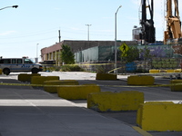 The NYPD investigates and expands the crime scene to an underpass near the site of a mass shooting on Stewart Avenue and Cherry Street in Br...