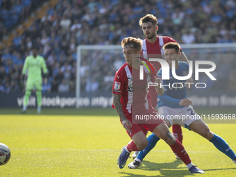 Ethan Galbraith #22 of Leyton Orient F.C. during the Sky Bet League 1 match between Stockport County and Leyton Orient at the Edgeley Park S...