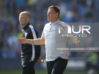 Leyton Orient manager Richie Wellens during the Sky Bet League 1 match between Stockport County and Leyton Orient at the Edgeley Park Stadiu...