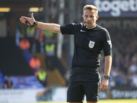 Referee Adam Herczeg officiates the Sky Bet League 1 match between Stockport County and Leyton Orient at the Edgeley Park Stadium in Stockpo...