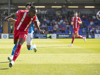 Omar Beckles #19 of Leyton Orient F.C. during the Sky Bet League 1 match between Stockport County and Leyton Orient at the Edgeley Park Stad...