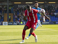 Omar Beckles #19 of Leyton Orient F.C. during the Sky Bet League 1 match between Stockport County and Leyton Orient at the Edgeley Park Stad...