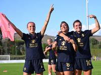 Barbara Bonansea, Martina Rosucci, and Cristiana Girelli of Juventus F.C. during the third day of the Serie A Femminile eBay Championship be...