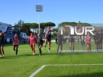 Juventus F.C. Femminile greet the fans during the third day of the Serie A Femminile eBay Championship between S.S. Lazio and Juventus F.C....