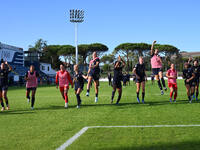 Juventus F.C. Femminile greet the fans during the third day of the Serie A Femminile eBay Championship between S.S. Lazio and Juventus F.C....