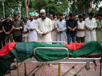 Nayon Mia (25), who was shot during the Anti-discrimination Student Movement in Dhaka's Kathalbagan area, dies after battling for his life i...