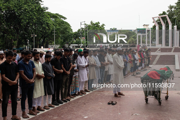 Nayon Mia (25), who was shot during the Anti-discrimination Student Movement in Dhaka's Kathalbagan area, dies after battling for his life i...