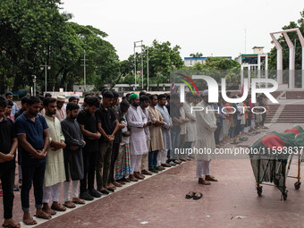 Nayon Mia (25), who was shot during the Anti-discrimination Student Movement in Dhaka's Kathalbagan area, dies after battling for his life i...